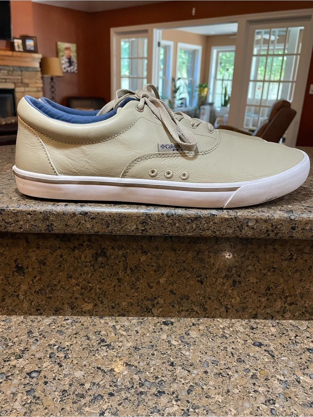 Columbia Slack Tide Lace Dockside PFG Boat Shoe Grip Oxford Tan Truffle Sz 14
